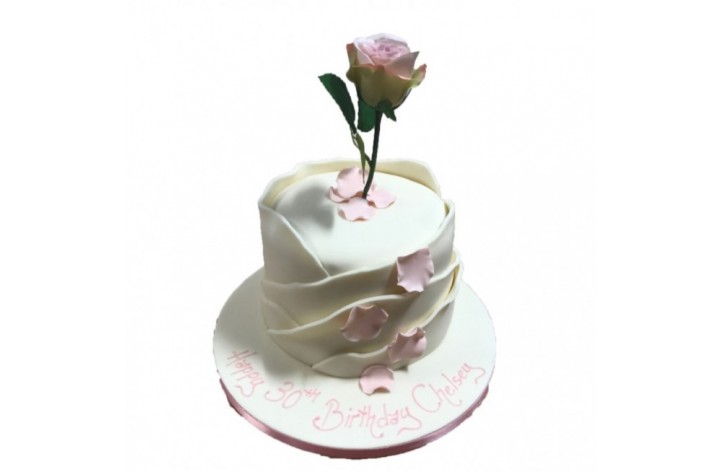 Rose Wrap Birthday Cake